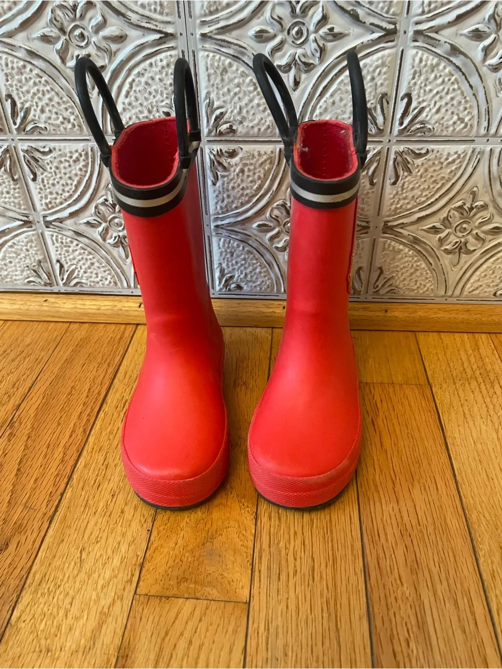 Carter's Red Kids Firefighter Rain & Snow Boots with Black Handles